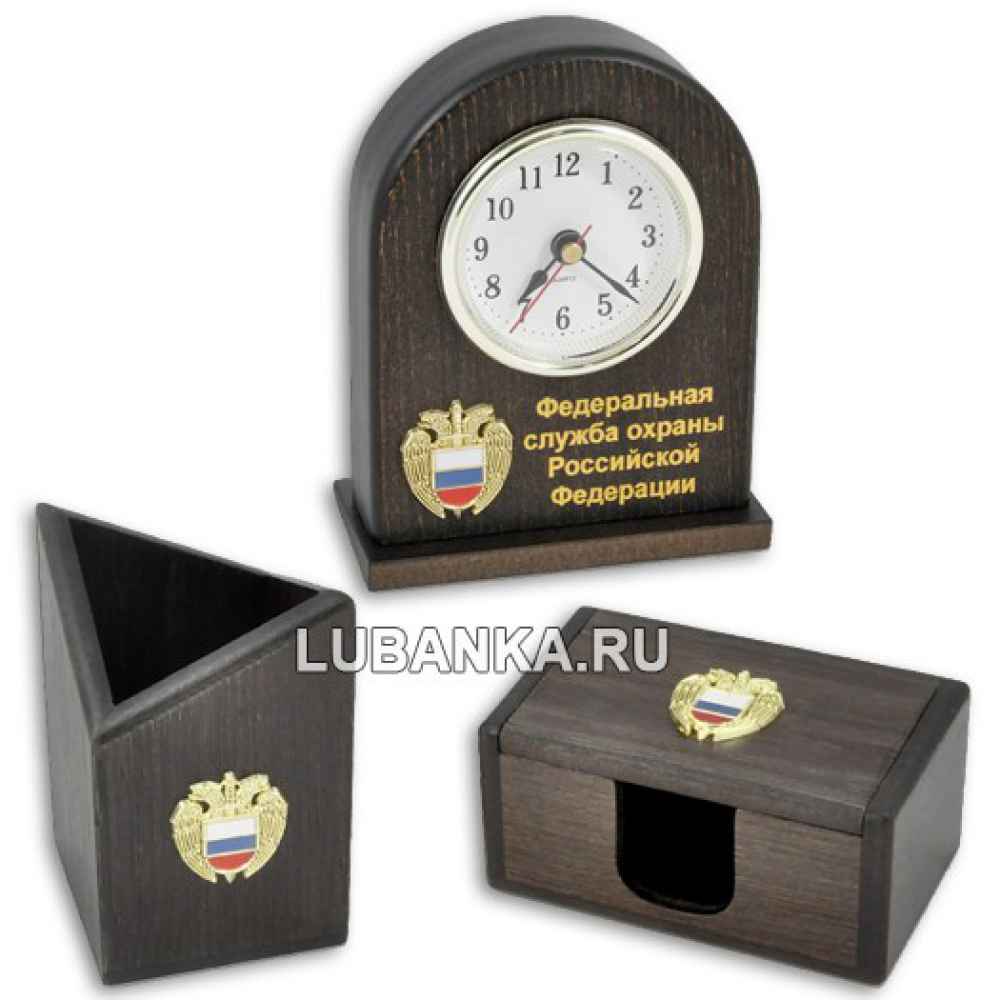 Настольный набор для руководителя «ФСО РФ» из дерева